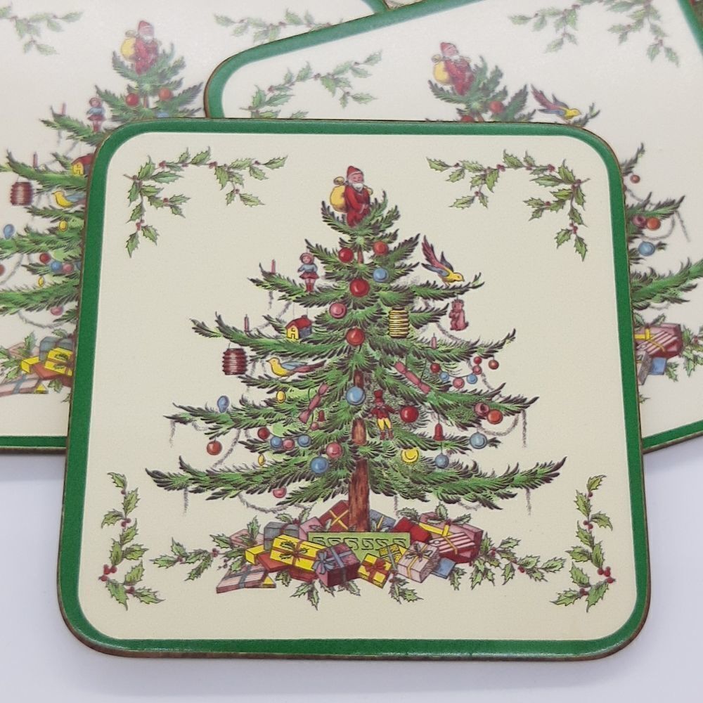 Pimpernel Christmas Spode Coasters set of 8 vintage